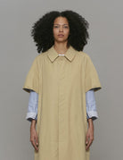 trench inserto maglia cammello - Frida SRL