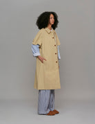 trench inserto maglia cammello - Frida SRL